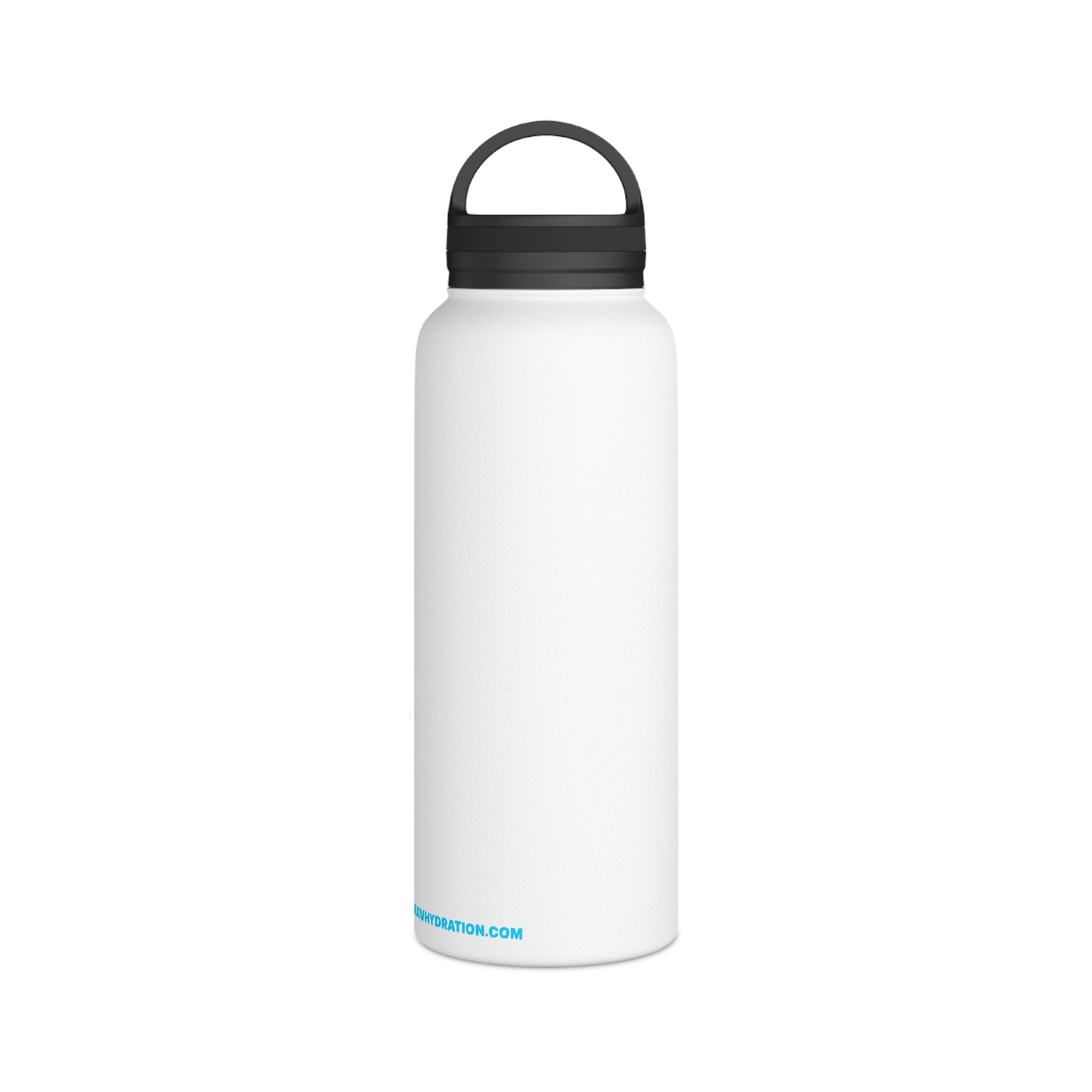 Max-IV Stainless Steel Water Bottle (blue logo), Handle Lid