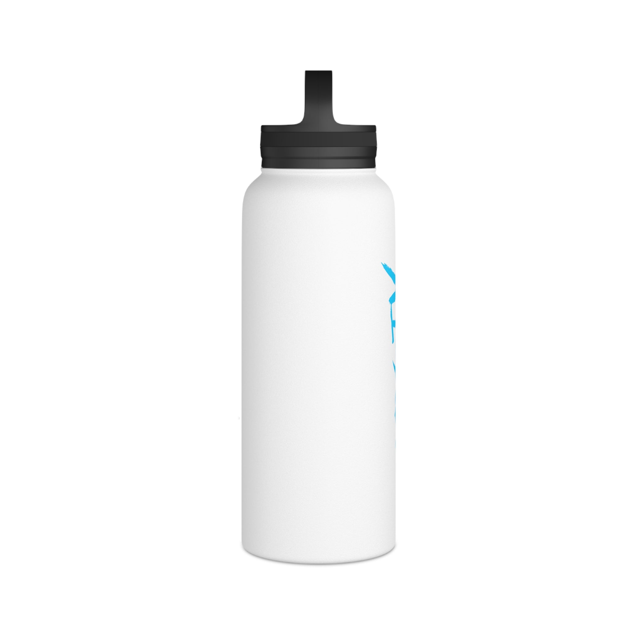 Max-IV Stainless Steel Water Bottle (blue logo), Handle Lid