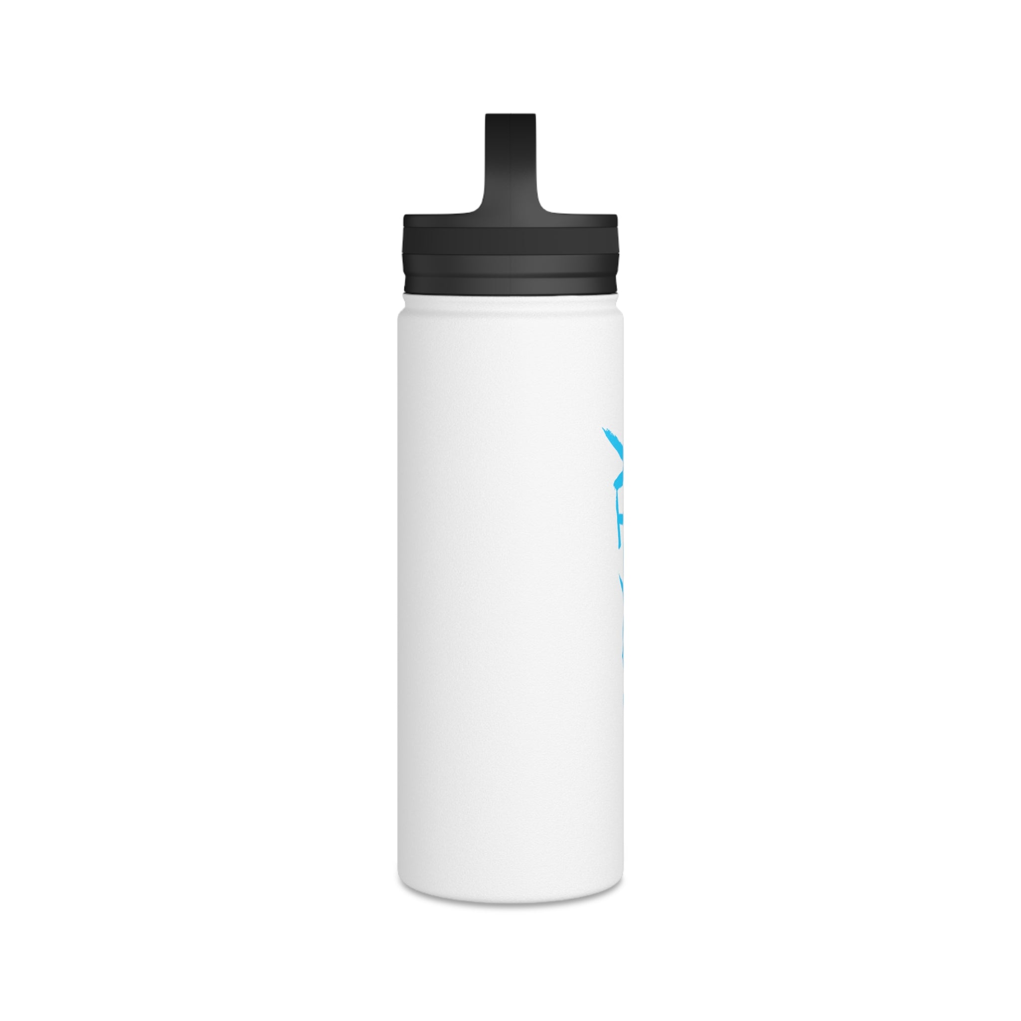 Max-IV Stainless Steel Water Bottle (blue logo), Handle Lid
