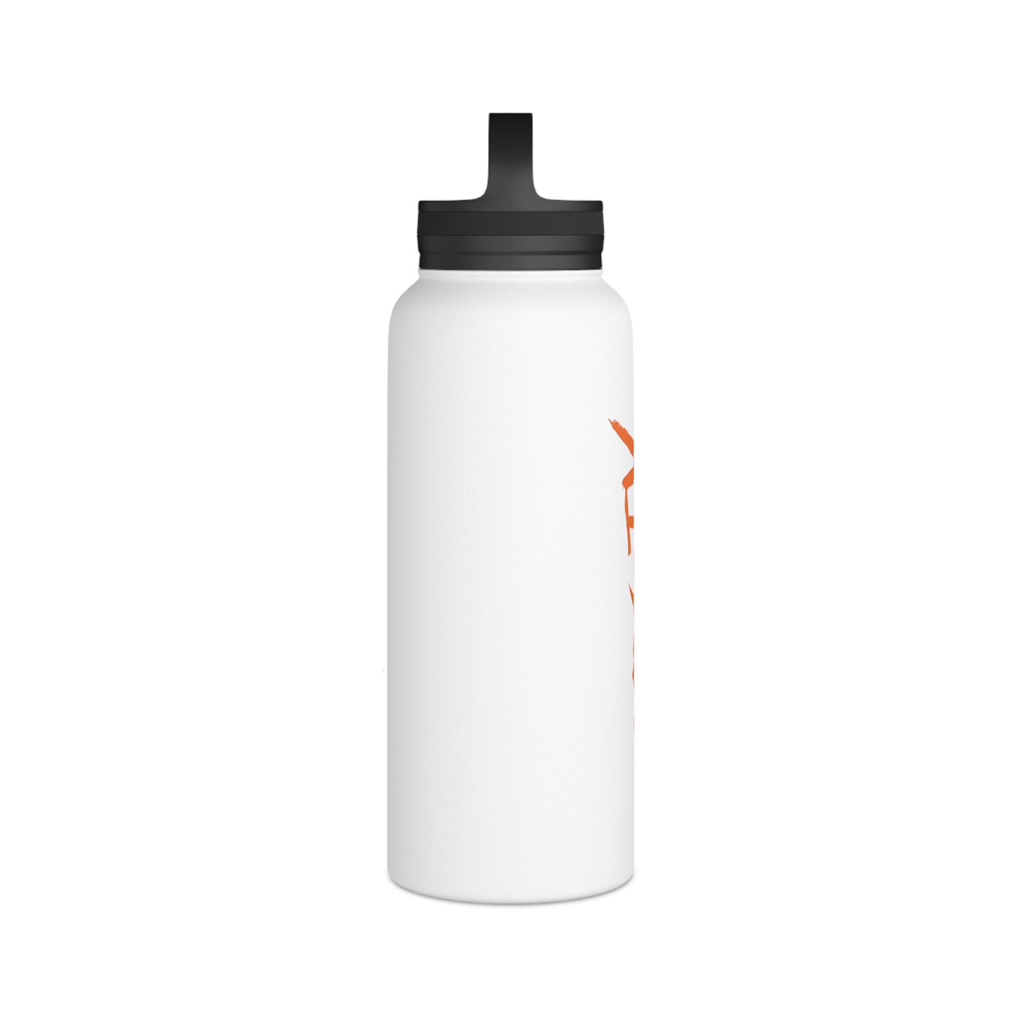 Max-IV Stainless Steel Water Bottle (orange logo), Handle Lid